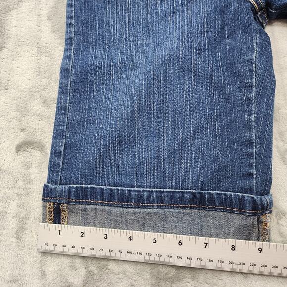 Levi's Shorts Womens 6 Blue Perfectly Slimming 548 Mid Rise Cuffed Hem Stretch - Picture 11 of 12